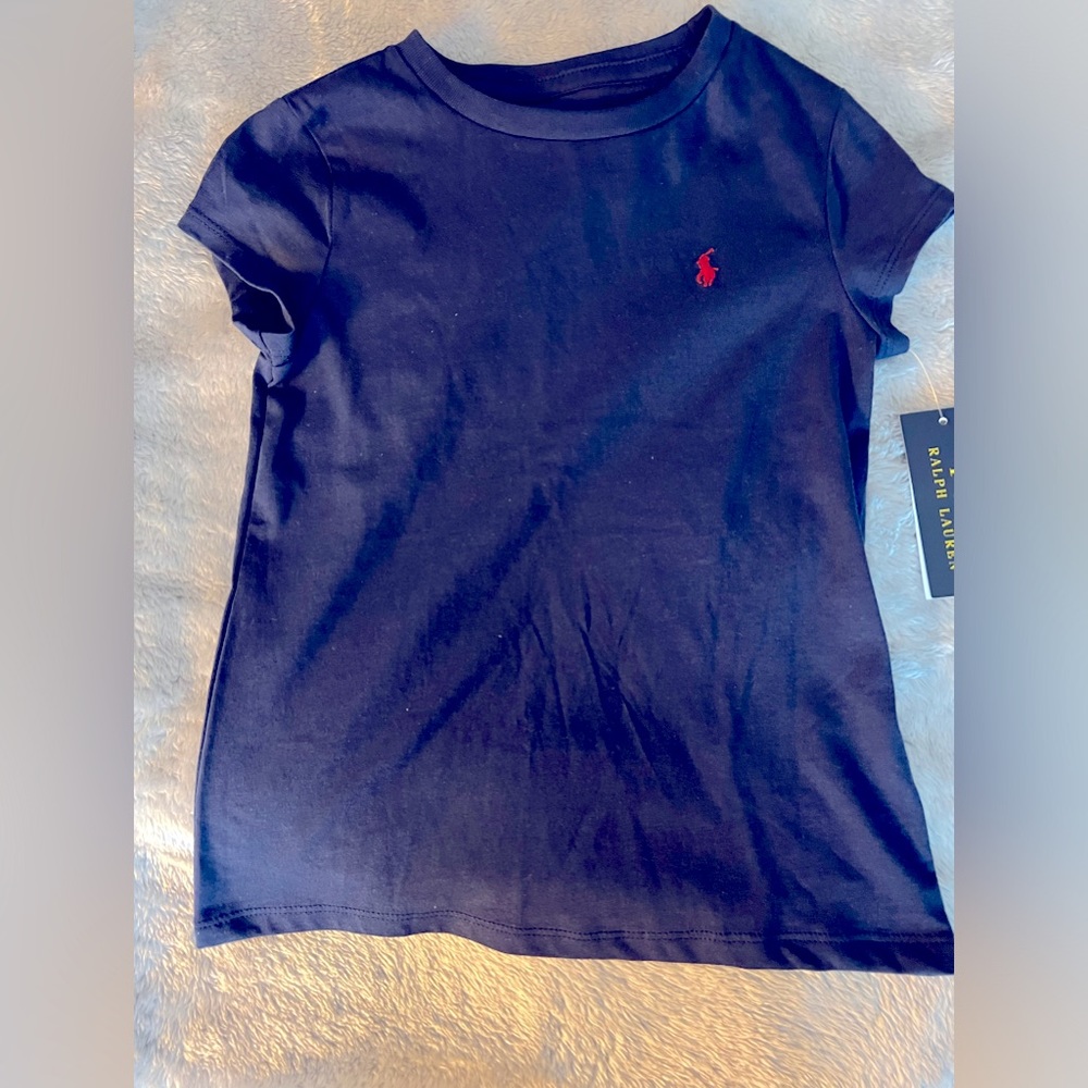 Polo by Ralph Lauren girls navy blue T-shirt.;